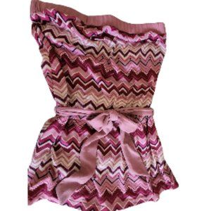 Xhilaration Women's Strapless Chevron Print Top